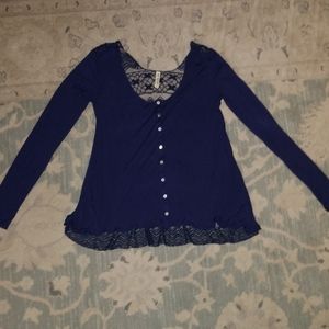 Loose and flowy Lace Back Free People Cardigan